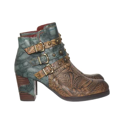 Heeled boots (Blue, Brown, Multicolored) from Laura Vita Leather