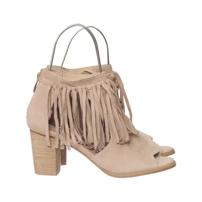 High heel sandals (Beige) from Mannika Faux leather, Faux suede, Polyurethane