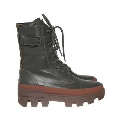 Schnürstiefel (Grün, Braun) von Bibi Lou Leder