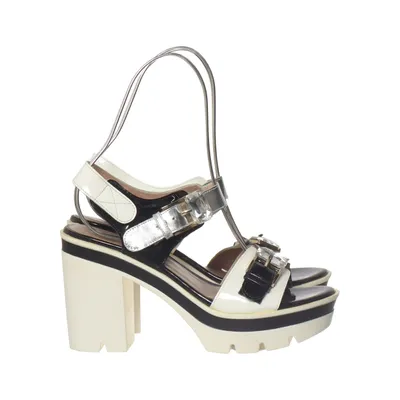 Sandales à talons hauts (Noir, Blanc, Argent) de Roberto Botella Cuir