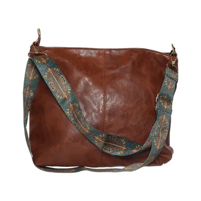 Shoulder-bag (Brown, Multicolored)