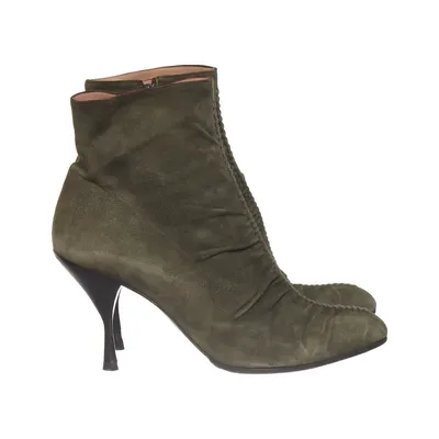 Bottes à talons (Vert) de Enrico Antinori Cuir