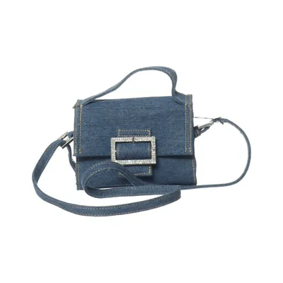 Shoulder-bag (Blue) from Mango Cotton, Polyester