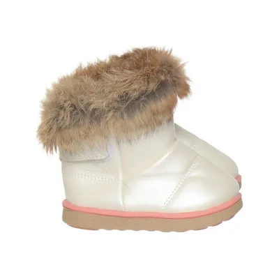 Ankle boots (White, Brown, Pink) from Comfy Kids Faux fur