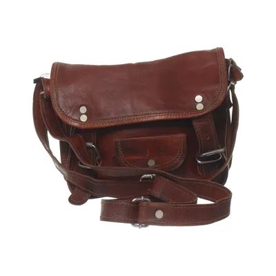 Shoulder-bag (Brown) from Gusti Leder Cotton, Leather