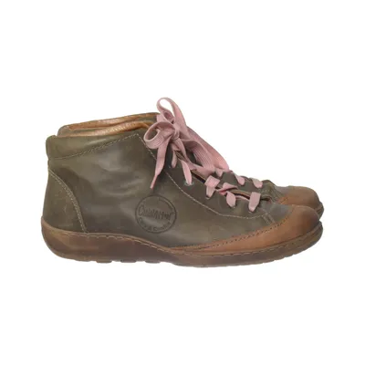 Bottes à lacets (Vert, Rose, Marron) de Cinnamon Cuir