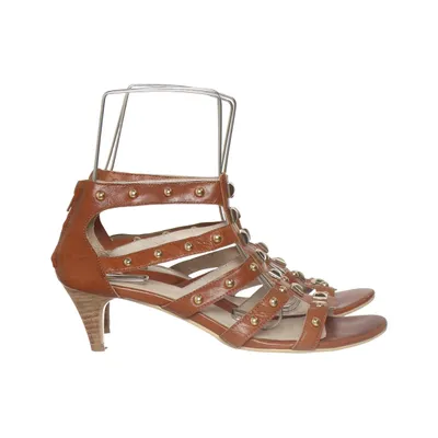 Sandales gladiateur (Marron) de Stylesnob Cuir