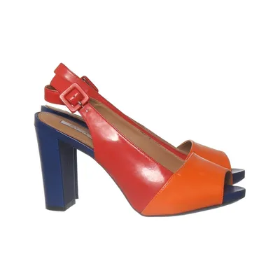 Sandales à talons hauts (Rouge, Bleu, Orange) de Geox Cuir