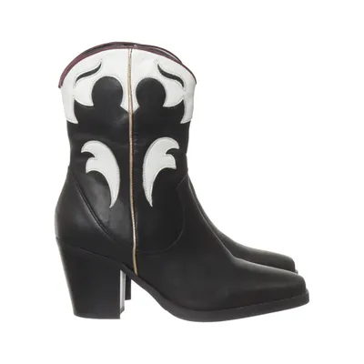 Cowboy boots (Black, White) from Manfield