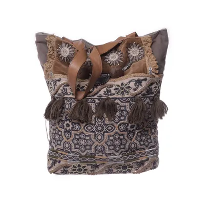 Handväska (Grå, Flerfärgad) från NKN Nekane Bomull, Polyuretan