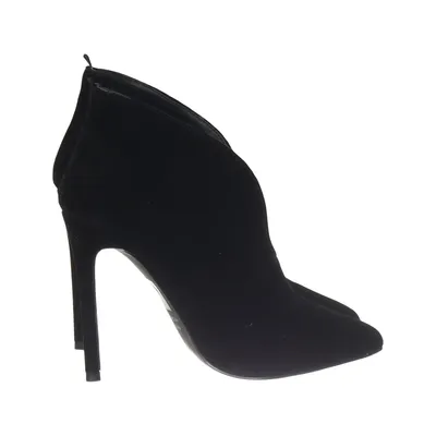Heeled boots (Black) from Forever 21 Cotton, Polyamide, Polyester, Polyurethane, Viscose