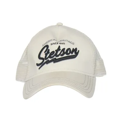 Casquette de camionneur (Blanc, Noir) de Stetson Coton