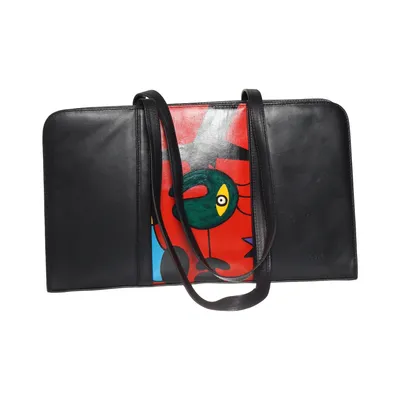 Handtasche (Schwarz, Mehrfarbig) von Popeye Leder
