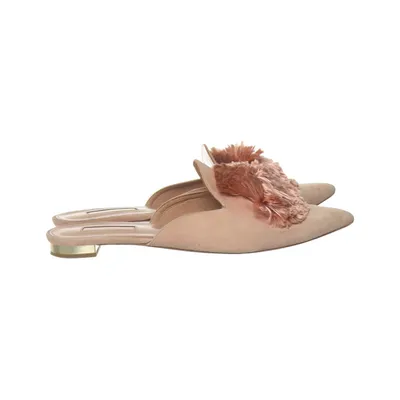 Mules (Rose) de Aquazzura Cuir