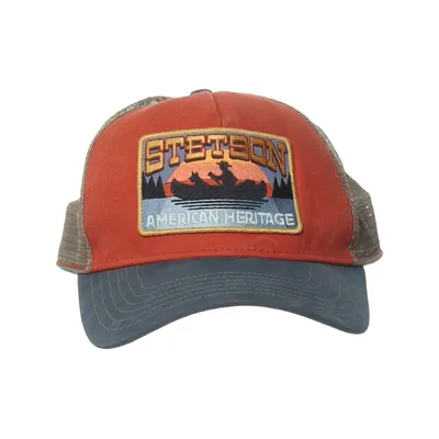 Truckerkeps (Röd, Grå) från Stetson Polyester