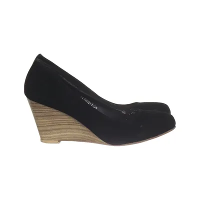 Wedges (Black) from Cabin Leather