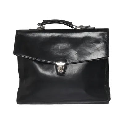 Briefcase (Black) from The Bridge Leather