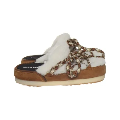 Mules (Marron, Blanc) de Moon Boot Cuir