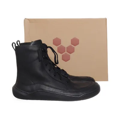 Laced boots (Black) from Vivobarefoot Leather