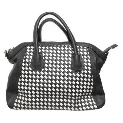 Handbag (Black, White) from Topten Faux leather