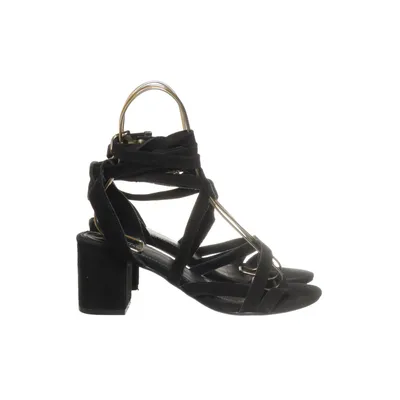 High heel sandals (Black) from Sacha Essentials Suede