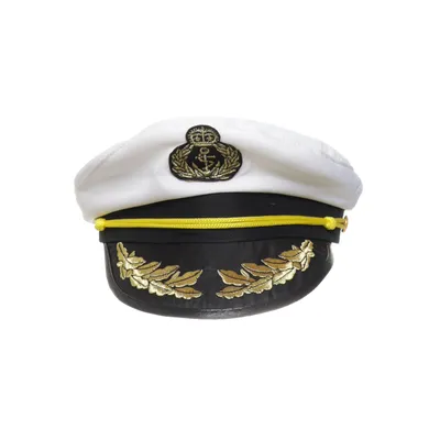 Captain hat (White, Multicolored) from Deiters Polyester