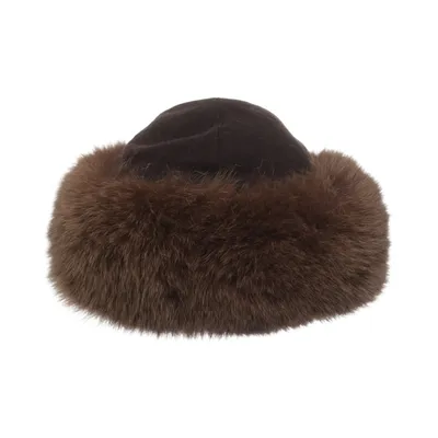 Pälsmössa (Brun) från Kyi Kyi Rävpäls, Polyester