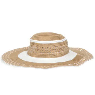 Zonnehoed (Wit, Beige) van Up2Fashion Polyester