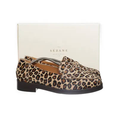 Loafers (Brown, Beige) from Souliers Sézane Leather