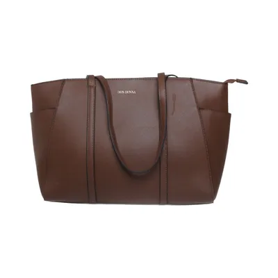 Shoulder-bag (Brown) from Don Donna Polyester, Polyurethane