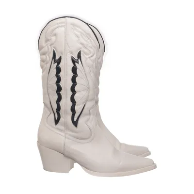 Cowboyboots (Vit, Svart) från Jeffrey Campbell Skinn