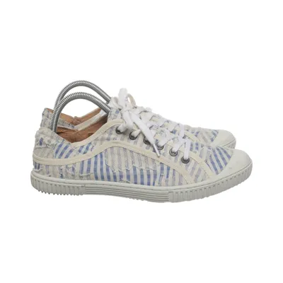 Chaussures en toile (Blanc, Bleu) de Deerberg Cuir