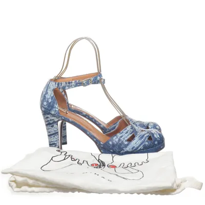 High heel sandals (Blue, White) from Chie Mihara Leather
