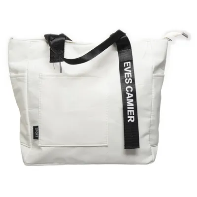 Handbag (Beige, Black) from Eves Camier