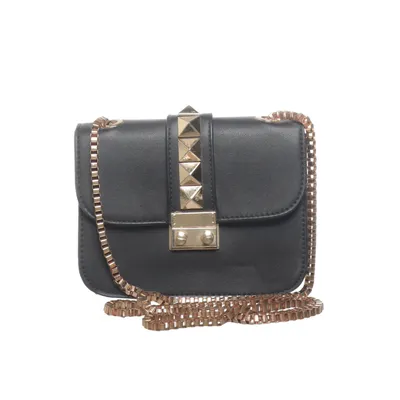 Shoulder-bag (Black, Gold) from Just Fab Polyurethane