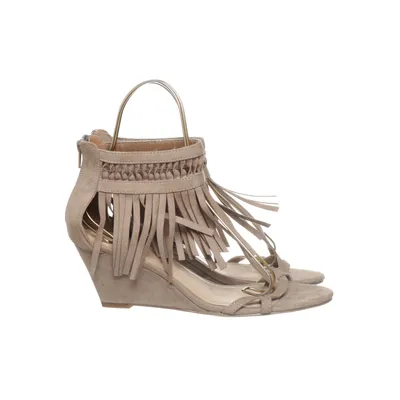 Wedges (Beige) from Just Fab Suede