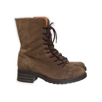 Laced boots (Brown) from Brako Leather