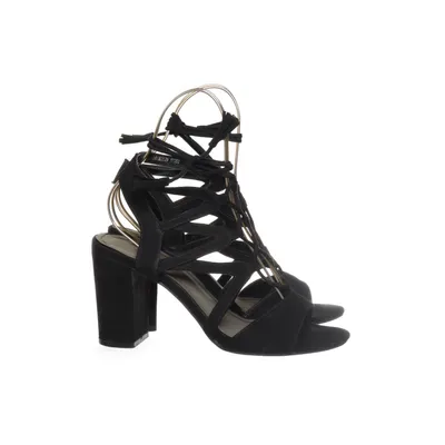High heel sandals (Black) from My Botega Faux suede