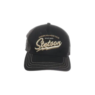 Truckerkeps (Svart, Grå) från Stetson Bomull