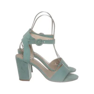 Sandaletten (Groen) van DS Shoes by DinSko Imitatieleer, Imitatie suède