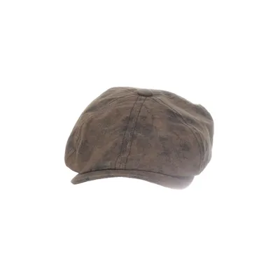 Flat cap (Brun) från Stetson Skinn, Bomull, Polyester