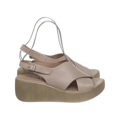 Wedges (Beige) from Badura Leather