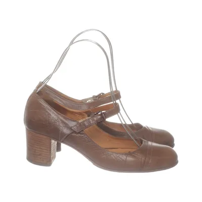 Escarpins (Marron) de Halmanera Cuir