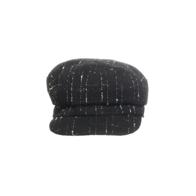 Newsboy cap (Black, White) from Hallhuber Polyester
