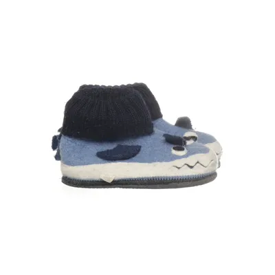 Slippers (Blue, White) from Reine Schurwolle
