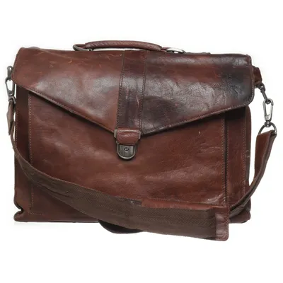 Briefcase (Brown) from Gusti Leder Studio Leather