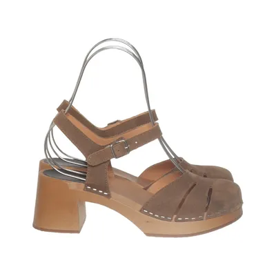 Clogs (Brown) from Swedish Hasbeens Leather