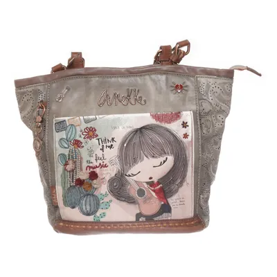 Handbag (Beige, Gray) from Anekke