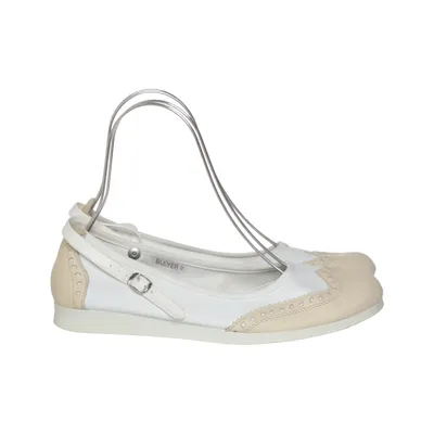 Ballet flats (White, Beige) from Bleyer Leather