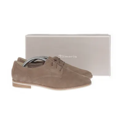 Derby schoenen (Beige) van Tamaris Suède